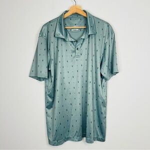 Swannies Gray Bat-mitten Birdie Print Golf Polo Large